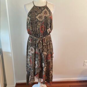 Express Multicolor Patterned Halter Dress